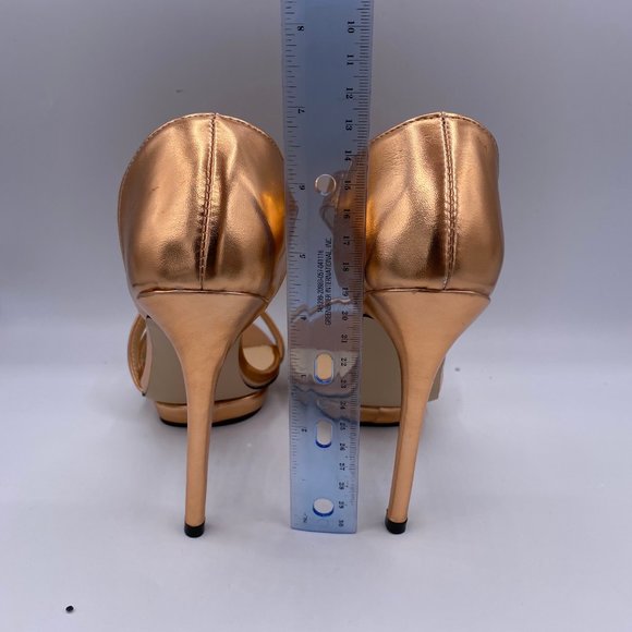 FSJ Shoes Fsj Rose Gold Shoes Open Toe Stiletto Heels Sandal Poshmark